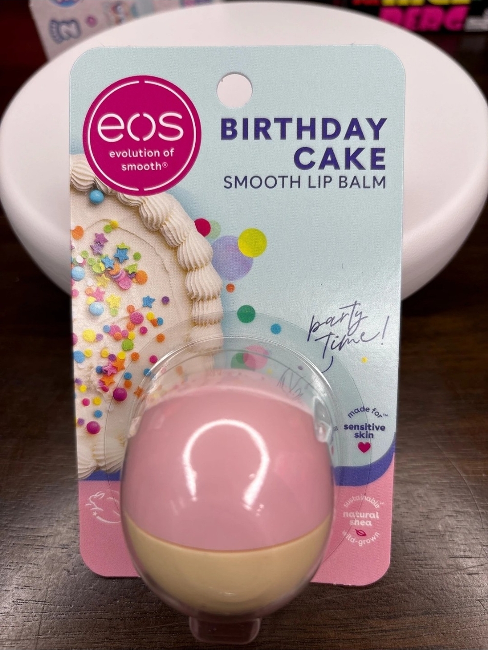 eos Birthday Cake Smooth Lip Balm - Pink & Cream Dome